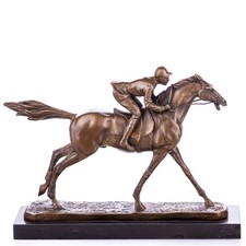 Bronze Skulptur Jockey auf