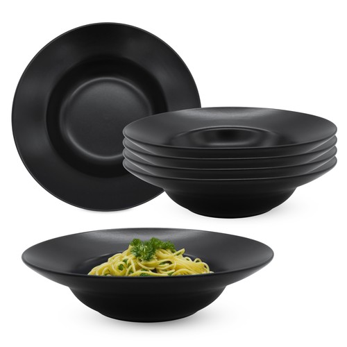 Keramik pasta teller schwarz - keramik,