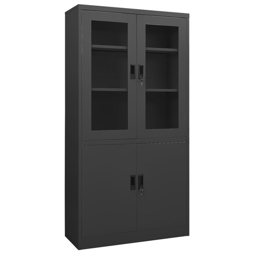 Büroschrank 90x40x180cm stahl - büroschrank,