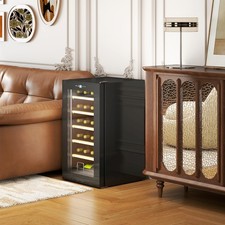 Homcom weinkühlschrank l - weinkühlschrank,