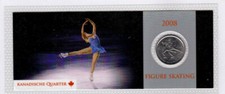 Kanada Quarter 25 Cent 2008 Eiskunstlaufen Kür Frauen Blister Farbe Zertifikat
