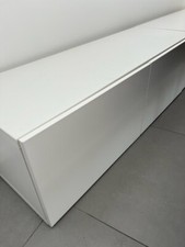 IKEA Besta Aufbewahrungssystem, 120x40x38cm, Korpus: Weiß, Türen: Hochglanz Weiß