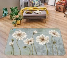 3D Retro Weiß Blume M13596