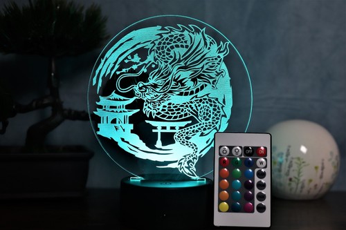 Led drachen lampe - drachen, japan-design