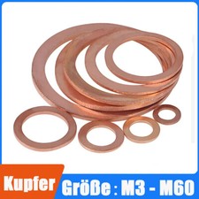 Kupferringe Kupferscheiben M3 Bis M60 Dichtringe Kupfer Unterlegscheiben Ø3-60mm