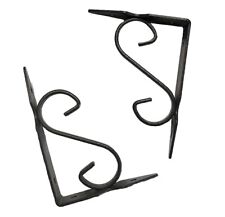 2er Set Regalträger/Vintage 11x8cm/Eisen/Regalwinkel/Schwarz Pulverbeschichtet