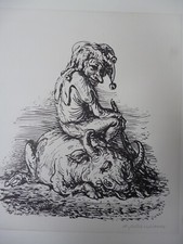 Paul weber lithographie - a.,