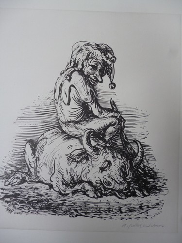 Paul weber lithographie - a.,