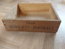 FLACHE ECHT HOLZ WEINKISTE BOX TABLETT AUFBEWAHRUNG 