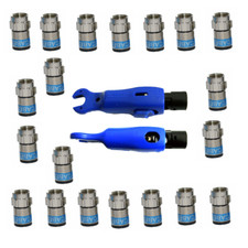 20x Cabelcon F-6-TD 5.1 Self-Install F-Stecker + Cablestripper RG6/59 mit Mauls