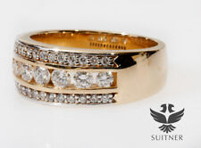 großer moderner Design Ring mit 0,80ct. Brillanten Bandring Kanalfassung