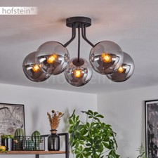 Decken Lampe Leuchte Rauchglas Ess Wohn Schlaf Zimmer Raum Beleuchtung 5-flammig