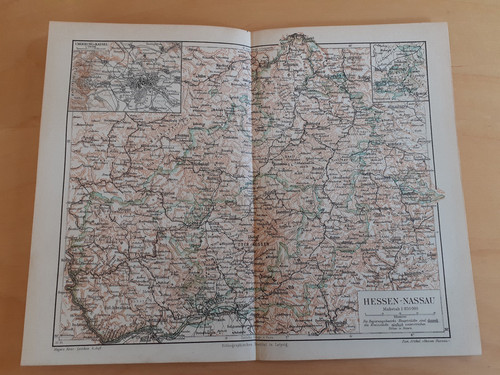Landkarte 1890 hessen - um,