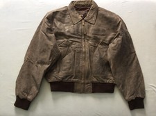 Alpha Industries CWU45 Lederjacke, Gr. Large, Braun