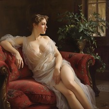 Akt Sofa weiblich Malerei