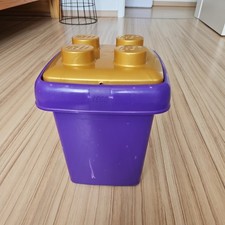 Lego Duplo nur Eimer ! Aufbewahrungsbox, lila mit goldenem Deckel