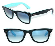 Ray Ban SONNENBRILLE BLAU SCHWARZ VERLAUF RB 2140 47 1001/3F WAYFARER 2132 ETUI