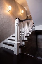 Holzpfosten Geländer