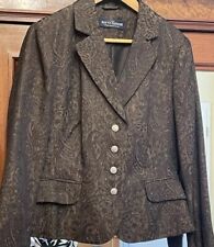  Kostüm von Sixth Sense aus braun schwarzem Brokatstoff In Größe 46