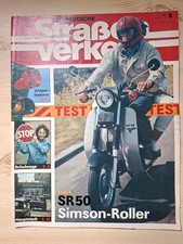 Simson - Roller SR 50, DDR Zeitschrift Der Deutsche Straßenverkehr Nr. 8 / 1986