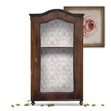 Elegant zierliche Biedermeier Vitrine restaurierter Schrank Vollholz Nussfurnier