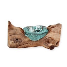 Glas wood kerzen - on,