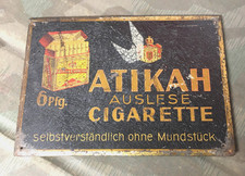 Atikah Auslese Metallschild Cigaretten Werbung Reklame Alt Zigaretten