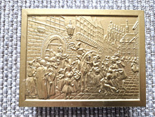 Alte Schachtel / Dose 4711 Echt kölnisch Wasser Deckel aus goldenem Metall