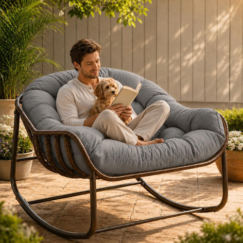 Papasan schaukelstuhl mit - papasan-schaukelstuhl,