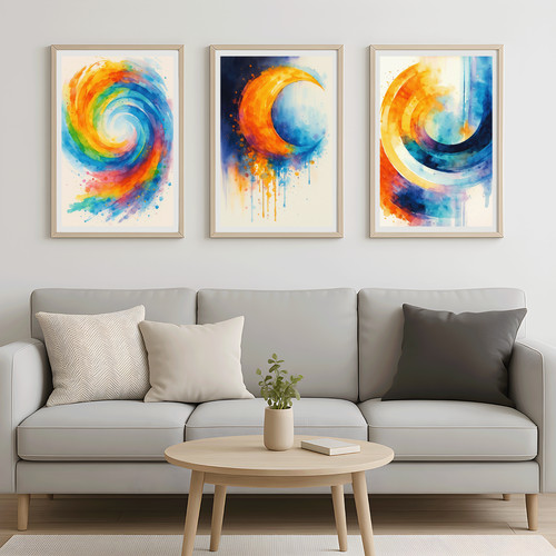 Bunte halbmond spirale - bunte,
