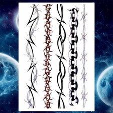 Temporäres Tattoo Tribal Muster Polinesisches Klebetattoo Rockabilly Punk