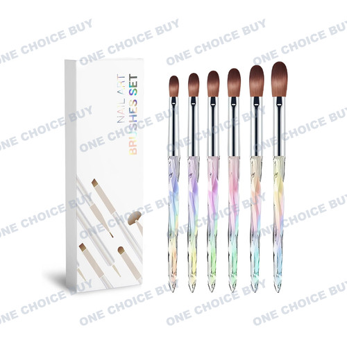 Flintronic 6er set nagelpinsel - 6er,