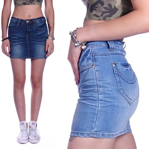 Damen jeans minirock - damen,