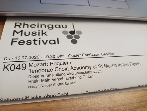 Ticket mozart requiem - ticket,