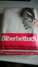 60er Jahre BIBER-BETTLAKEN Qualität wie zu Omas Zeiten 2 x 150 x 250 cm Betttuch