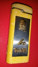 Ln Tombelli Feuerzeug Vintage für Sammler Gelb mit Strass Steinchen 