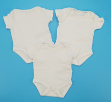 F&F 3x Kurzarmbody Weiß Jungen / Mädchen in Gr. 50/56 (0-2 M)    100% Baumwolle