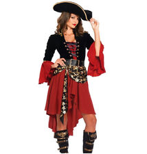 Damen Kostüm Pirat Piratin Rot Piraten Kleid Hut M L XL XXL Karneval Fasching