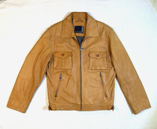 WERTHER Herren Übergangsjacke Lederjacke.Gelb-Cognac. Gr.48.TOP Zus.NP:299 €