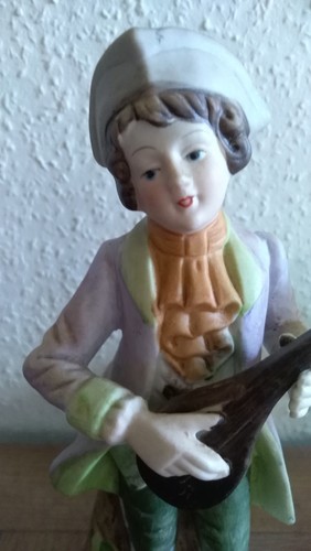Porzellanfigur mandolinspieler - porzellanfigur,