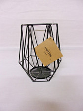 SCHÖNE Laterne Kerzenhalter Windlicht Kerze Deko  Nordic STAHL schwarz 19cm