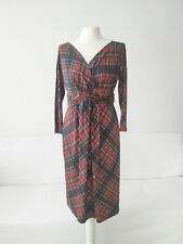 Wie Neu Max Mara Weekend Kleid Wickeloptik Tartan M D 36 38 Seide Baumwolle edel