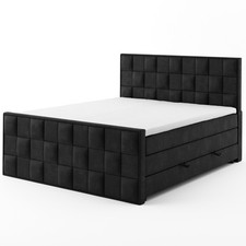 Boxspringbett - schwarz - H3 -