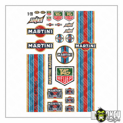 Martini racing sticker - 1:18,