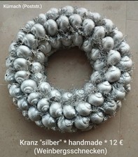 Kranz aus Weinbergschnecken * handmade * versilbert