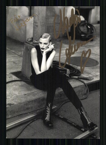 Nadja auermann autogrammkarte - nadja,