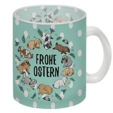 Frohe Ostern Glas Tasse