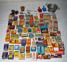 Altes Kaufmannsladen Zubehör Konvolut über 100 Teile 50er WERBUNG Schachteln u.a