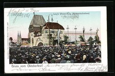 München, Oktoberfest, Langs Wiesen-Burg, Ansichtskarte 1905 