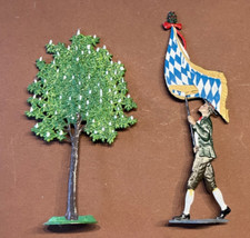 Alt Flach Zinn Figur Bayern